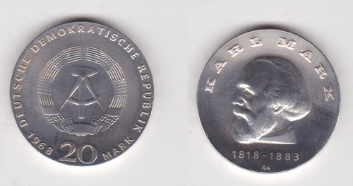 Ddr silber gedenk münze - silber,