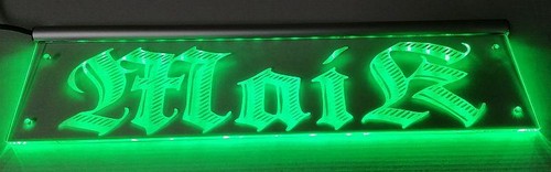 Maik led namensschild - led, oder