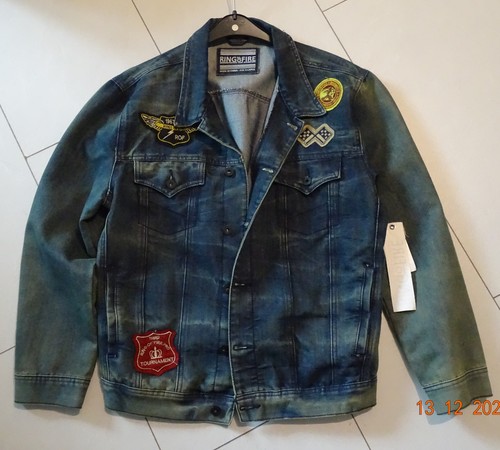 Coole ring fire jeans jacke - fire, jeans-jacke