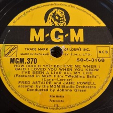 Fred Astaire HOW COULD YOU BELIEVE ME MGM Film Schellackplatte Grammophon 78rpm+