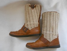 Bohsnow Halbstiefel/ Stiefeletten Damen  Gr 41 Braun/ Strick