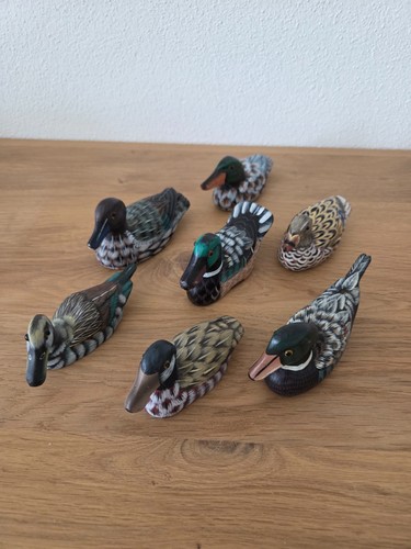 Kleine deko enten handbemalt - deko,