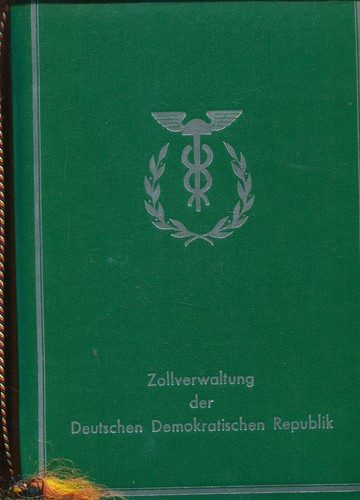 Ddr ordensmappe zollverwaltung - ordensmappe,