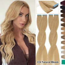 Tape In Human Hair Extensions 100% Echthaar Real Remy HaarverlÃ¤ngerung 60cm