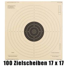 100er Pack Luftpistolenscheiben 17x17 Umarex Zielscheiben  ISSF-Standard