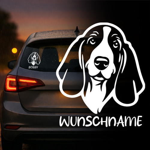 Basset hound auto aufkleber - auto,
