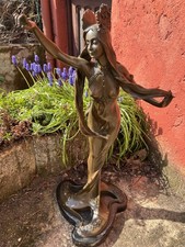 Jugendstil bronzefigur frau - jugendstil,