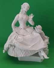 Porzellan Figur Meissen Dame