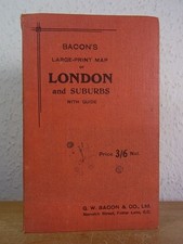 Bacon large print map of - bacon's, large-print