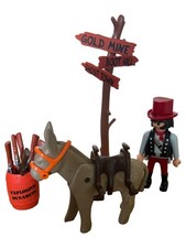 PLAYMOBIL Western Figur Esel Wegweiser Spielset Mehrfarbig Kinder