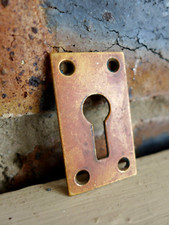Vintage Messing Kupfer Effekt Türausschnitt, Schlüsselloch Schloss Abdeckung Projekt KR-61