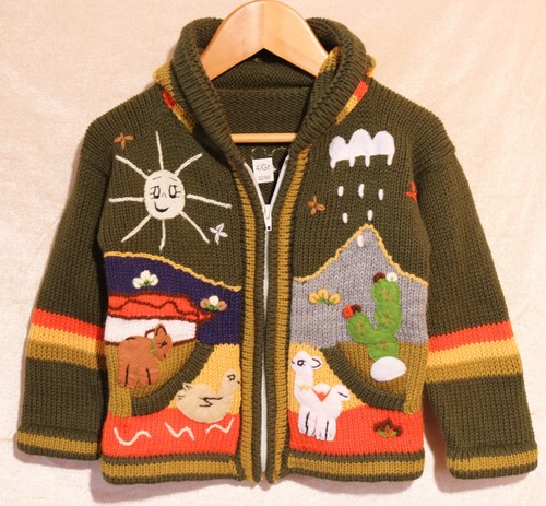 Kinder strickjacke khaki grün - kinder,