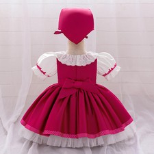 Babykleid Prinzessin Party Fest Kleidchen Schleife Kurzarm A-Linie