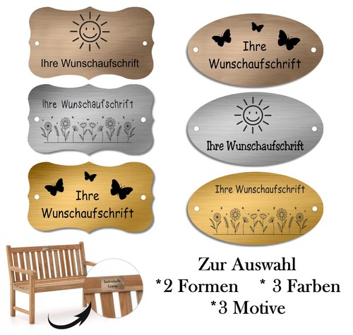 Schild gartenbank bank als - 1,