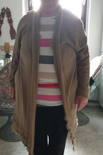 LaBass OVERSIZED  Long Cardigan Strickjacke  Mantel Weste sand/beige, wie neu !