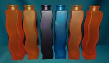 KONVOLUT 6 ALTE IKEA SKAMT GLAS VASEN FROST RETRO 90er MODELL WELLE WELLE