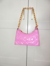 Handtasche in Pink Kettenhenkel Gold