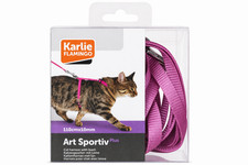Katzengeschirr mit Leine pink