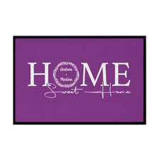 Fußmatte Sweet Home mit Name Schmutzfangmatte Fußabstreifer bedruckt individuell