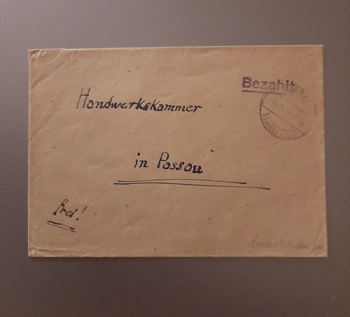 Gebühr bezahlt brief - bezahlt,
