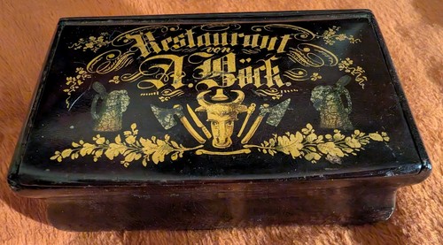 Antike holz schatulle metzger - schatulle,