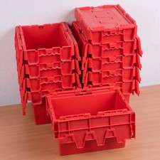 10 Mehrwegbehälter ca.30x20x18cm Lagerboxen Klappdeckel stapelbar Stapelbehälter