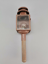 uralte seltene Kutschenlampe Metall braun Lampe für Pferdekutsche 44 cm VINTAGE