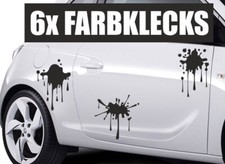 Auto Aufkleber Tattoo Sticker Farbe 6x Farbklecks Farbspritzer Abstrakt  125