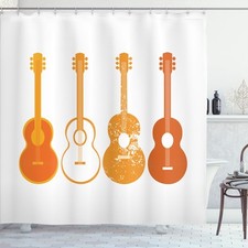 Land Duschvorhang Grunge Akustikgitarren