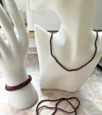 Rote granat kette halskette - granat,