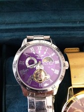 Minoir Automatik Armbanduhr Herren Glasboden Armband EDELSTAHL Silber getestet