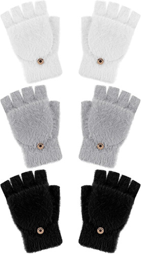 3er pack fingerlose handschuhe - 3er,