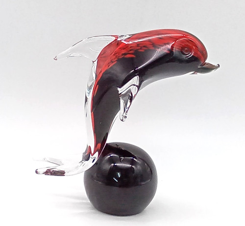 Delfin skulptur murano stil - skulptur, in