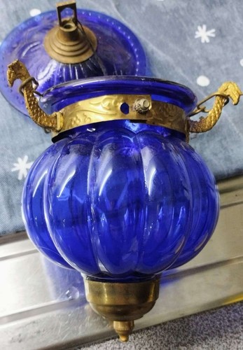 Indische lampe 1900 kobalt - lampe,