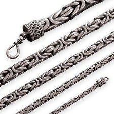 Königskette Panzerkette Sterling Silber Kette Halskette Choker Armband Herren