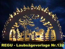 : REGU - Laubsägevorlagen für Schwibbogen Nr.122 " Es weihnachtet sehr ... "  xh