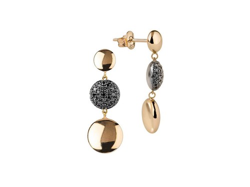Ohrstecker 18kt gelbgold black - 18kt,