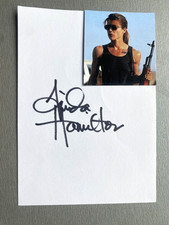 LINDA HAMILTON "Terminator" original signed Briefkarte 10x15 Autogramm