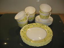 Kaffeegeschirr, Arcopal, 18teilig, hübsche Blumenranke, Topzustand