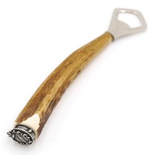 Flaschenöffner Hirsch Hirschhorn Griff Verzierung Bayern Wappen L 20 cm 19.2.51