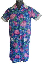 Nylon Dederon kittel schürze Vintage  Apron Gr.  38-Original 70er Jahre-PRIL