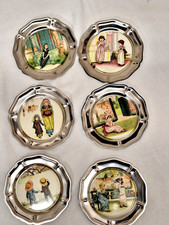 6 Untersetzer Messing-Chrom