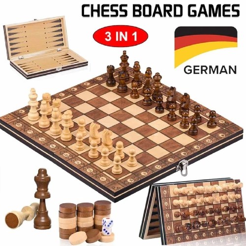 Schach set vollholz - in, 1