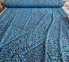 Viskose Jersey Blau Metallic 50cm x 160cm breit NEU