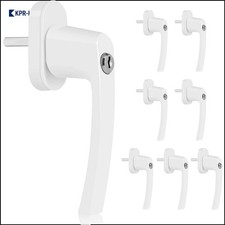 Aluminium Fenstergriffe 35mm - 8 Stück mit Diebstahlschutz und Kindersicherung