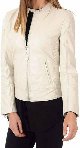 Damen off white echt - echt, lammleder
