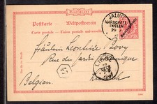 Marshall-I. P 2 Auslands-Karte Jaluit 29.9.97 nach Liege in Belgien 19.12.97