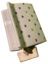 HAUSMANN Tubenboy Serviettenhalter Weiß Porzellan Herz-Design Charmant