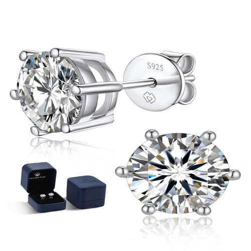 Moissanite ohrstecker silber - ohrstecker,