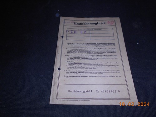 Kfz brief pappe - kfz-brief,